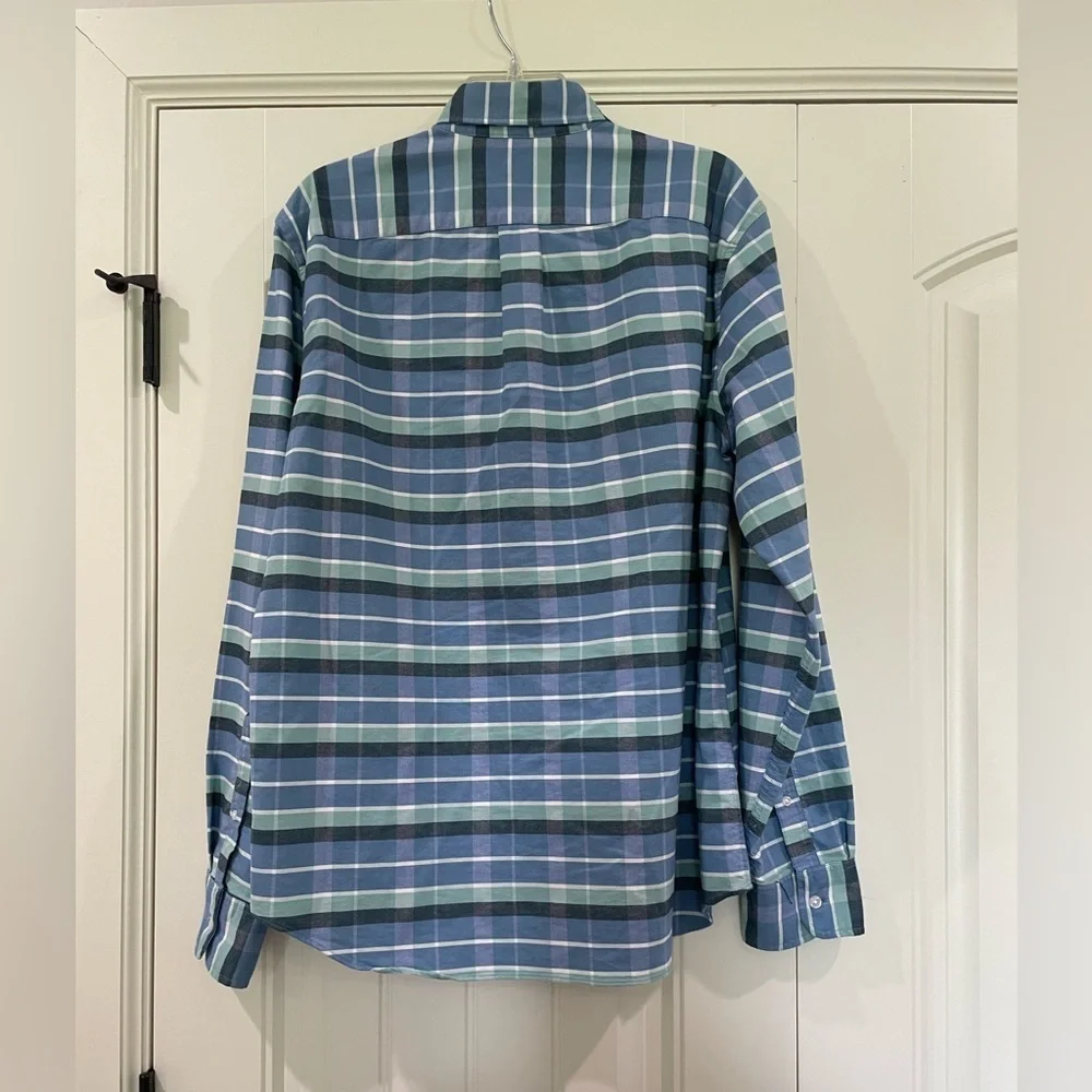 Men’s J. Crew Slim Flex Oxford Plaid Large Shirt
